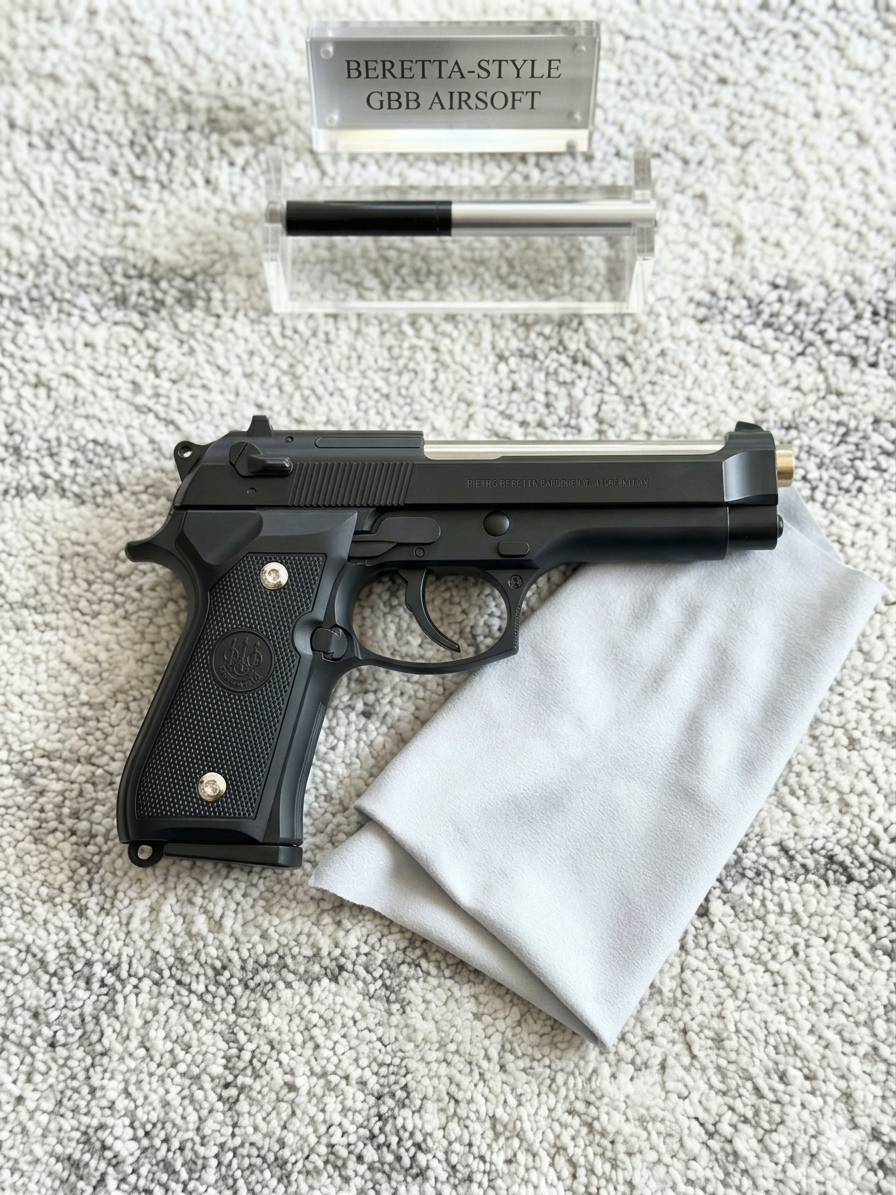 M92 Beretta Style Airsoft Replica – Black Tactical Design – Non-Lethal Training & Backyard Play